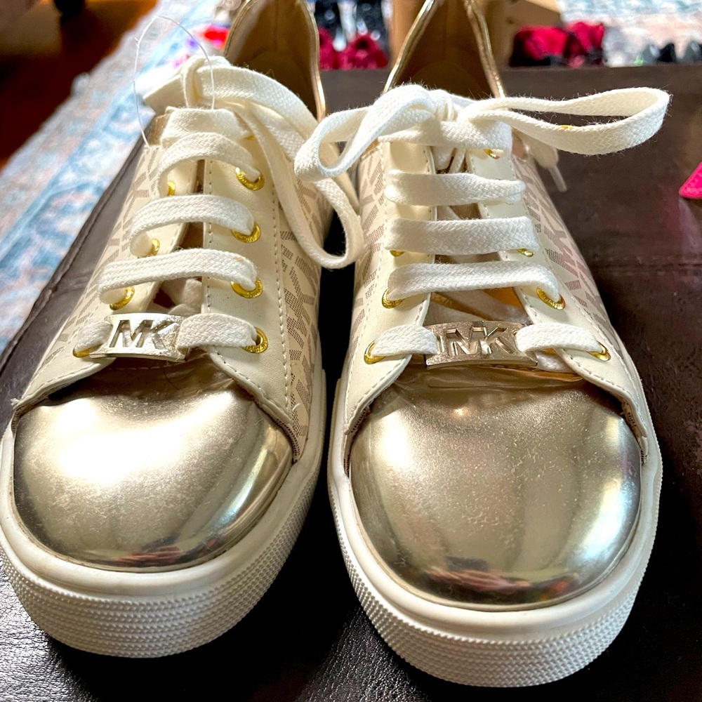 micheal kors gold sneakers